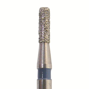 Стоматорг - Бор алмазный 840 010 FG, синий, 5 шт. Форма: цилиндр с закругленным концом