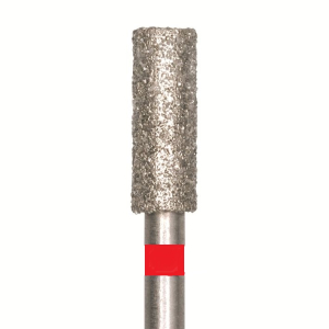 Стоматорг - Бор алмазный 837 012 FG, красный, 5 шт. Форма: цилиндр с плоским концом