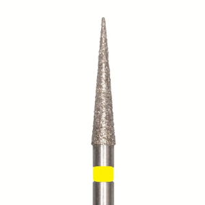 Стоматорг - Бор алмазный SL859EF.FG.014, желтый, 25 шт. Форма: игла