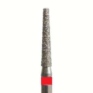 Стоматорг - Бор алмазный 847R 018 FG, красный, 5 шт. Форма: конус с закругленным концом