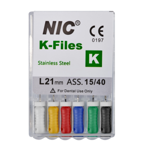Стоматорг - K-Files Nic Superline № 15/40 21 мм, 6 шт. - ручной каналорасширитель 