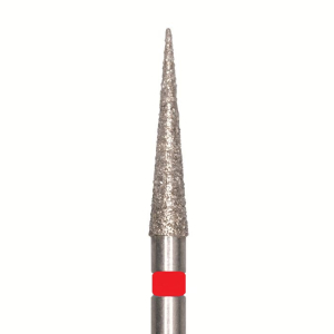 Стоматорг - Бор алмазный 859F 018 HP, красный. 5 шт. Форма: игла