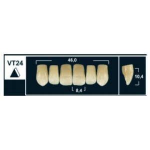Стоматорг - Зубы Yeti A4 VT24 фронтальный верх (Tribos) 6 шт.