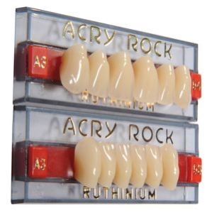 Стоматорг - Зубы AcryRock планка из 6 зубов фронт.низ I-68, цвет A3