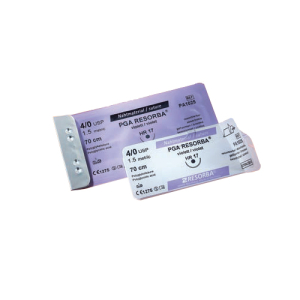 Стоматорг - Шовный материал ПГА Ресорба HR 22, 1.5 EP 4-0 USP, 0.70 м фиолет 2 ,24 штук УПАКОВКА