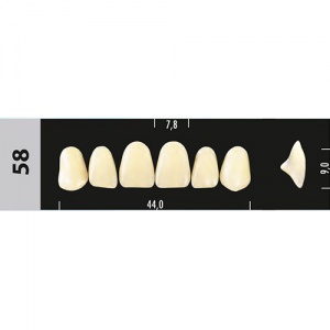 Стоматорг - Зубы Major A3,5  58 фронтальный верх, 6 шт (Super Lux).