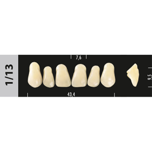 Стоматорг - Зубы Major C1  1/13 фронтальный верх, 6 шт (Super Lux)