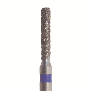 Стоматорг - Бор алмазный 841 010 FG, синий, 5 шт. Форма: цилиндр с закругленным концом