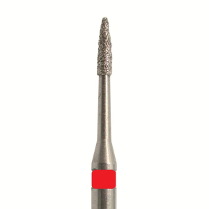 Стоматорг - Бор алмазный 889L 010 FG, красный, 5 шт. Форма: игла на удлиненной ножке