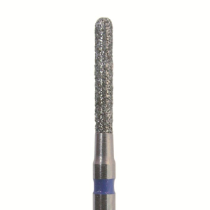 Стоматорг - Бор алмазный 881 012 FG, синий, 5 шт. Форма: цилиндр с закругленным концом