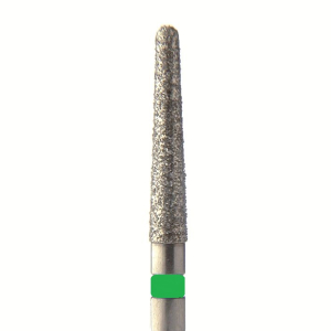 Стоматорг - Бор алмазный SL852G.FG.014, зеленый, 25 шт. Форма: конус с закругленным концом