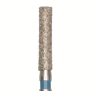 Стоматорг - Бор алмазный 837L.HP.050, синий, 2 шт. Форма: цилиндр с плоским концом