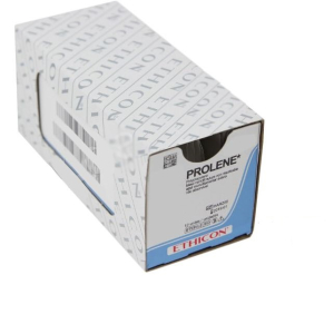 Стоматорг - Шовный материал Пролен 4/0, игла режущая 16 мм, окружность 3/8, нить 45 см синяя 12 шт/упак