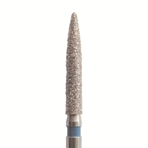 Стоматорг - Бор алмазный 863 012 FG, синий, 5 шт. Форма: цилиндр с заостренным концом