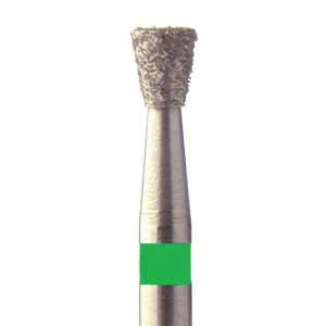 Стоматорг - Бор алмазный 805 018 FG, зеленый, 5 шт. Форма: обратный конус с плоским концом
