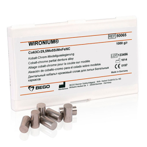 Стоматорг - Сплав Wironium для бюгелей, Co (63%), Cr (29,5%), Mo (5%) 1 кг.