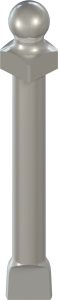 Стоматорг - Аналог шаровидного абатмента RN, L 18 мм, Stainless steel