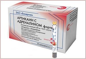 Фармакологическая характеристика фиксированной комбинации артикаина гидрохлорида и адреналина гидротартрата