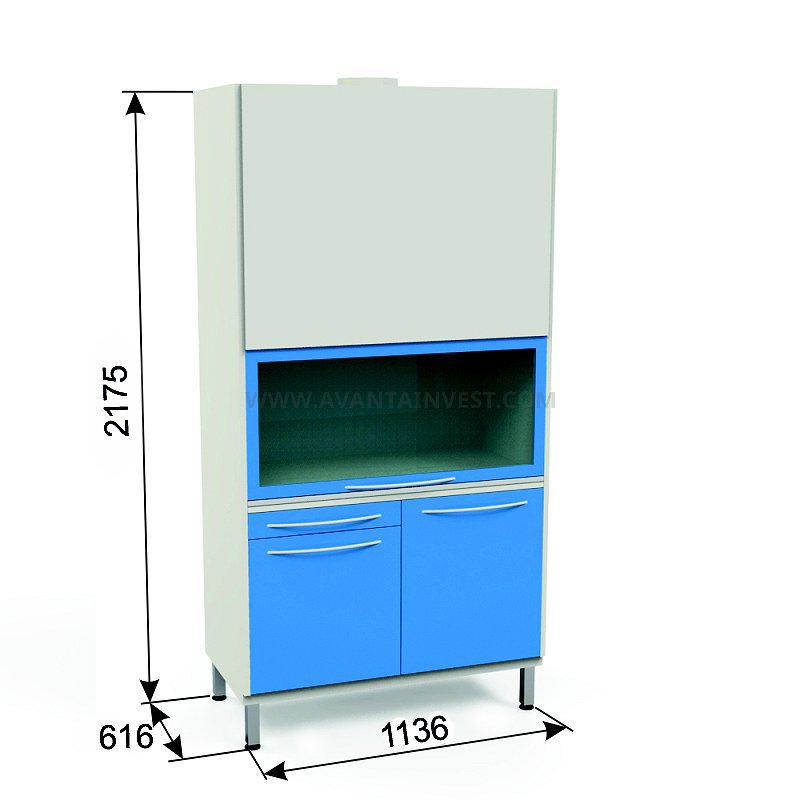 Стоматорг - Модуль Л-ЗН (Лабораторный шкаф с вытяжкой и нагревательным элементом)