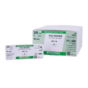Стоматорг - Шовный материал Полиэстер HR 17, 4/0 USP, 75 см зеленый