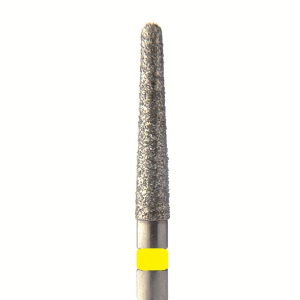 Стоматорг - Бор алмазный 852 014 FG, желтый, 5 шт. Форма: конус с закругленным концом