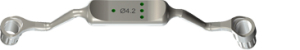 Стоматорг - Самозащелкивающийся держатель для втулки Ø 4.2 мм, ограничитель глубины на 1 мм/3 мм, Stainless Steel