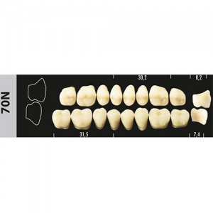Стоматорг - Зубы Major A2 70N жевательный верх, 8 шт (Super Lux).