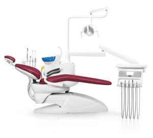 Установка стоматологическая BZ636 compact с нижней подачей со скалером цвет Р09 бордовый - Fengdan