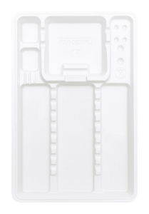 Стоматорг - Лотки пластиковые широкие одноразовые, 281*183*17 с гофрированным дном, коробка 400 шт