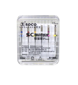 Стоматорг - SOCO SC PLUS машинные файлы, длина 25 мм, поликонус/16,  с памятью формы SC-Plus, упаковка 6 штук
