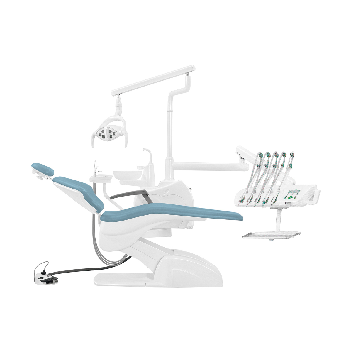 Установка стоматологическая Fengdan QL2028 (Pragmatic) с верхней подачей цвет P01 голубой - Fengdan