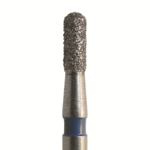 Стоматорг - Бор алмазный 838 009 FG, синий, 5 шт. Форма: цилиндр с закругленным концом