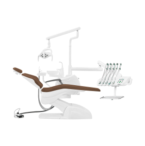 Установка стоматологическая QL2028 (Pragmatic) с верхней подачей, со скалером ,с мягкой обивкой цвет М04 кофе - Fengdan