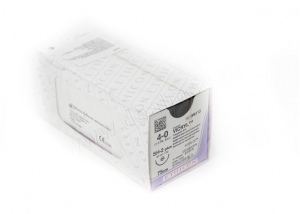 Стоматорг - Шовный материал Викрил 4/0 (М1,5), игла колющая 20 мм, фиолетовый 75 см, окр. 1/2, 12 шт/уп.