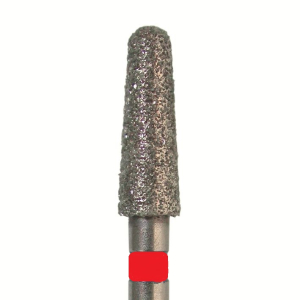 Стоматорг - Бор алмазный 849 018 FG, красный, 5 шт. Форма: конус с закругленным концом