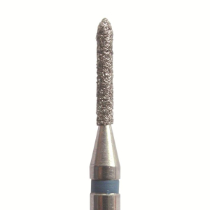 Стоматорг - Бор алмазный 868 016 FG, синий, 5 шт. Форма: цилиндр с усеченным концом