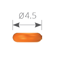 Стоматорг - Кольцо уплотнительное  O-Ring, диаметр 4,5 мм, широкая линейка, оранжевое.