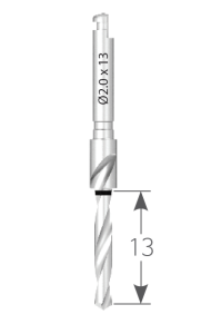 Стоматорг - Сверло первоначальное диаметр 2.0, длина рабочей части 13 мм.