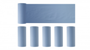 Салфетки Фартуки в рулоне контурные 80 шт. 61 х 53 см голубые (Euronda)
