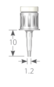 Стоматорг - Ключ для винтов ручной, длина рабочей части - 10 мм, диаметр 1.2 мм.