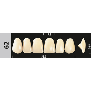 Стоматорг - Зубы Major B2  62 фронтальный верх, 6 шт (Super Lux).