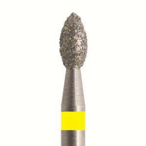 Стоматорг - Бор алмазный 831 016 FG, желтый, 5 шт. Форма: бутон