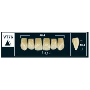 Стоматорг - Зубы Yeti A4 VT76 фронтальный верх (Tribos) 6 шт.