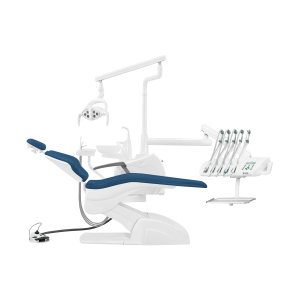 Установка стоматологическая QL2028 (Pragmatic) с микромотором  с верхней подачей с мягкой обивкой цвет М06 темно-синий КОМПЛЕКТ 2 СТУЛА - Fengdan