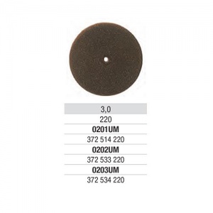 Стоматорг - Полиры для сплавов Cr-Co 0201 "диск", h=3 мм, мелкая абразивность (тёмно-коричневые)