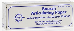 Bausch ВК 05 артикуляционная бумага 200 мкм, 300 листов (синяя) скрепленные листы