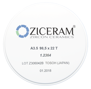 Стоматорг - Заготовки диоксида циркония ZICERAM с оттенком А35 98,5 x22T, транслюцентные