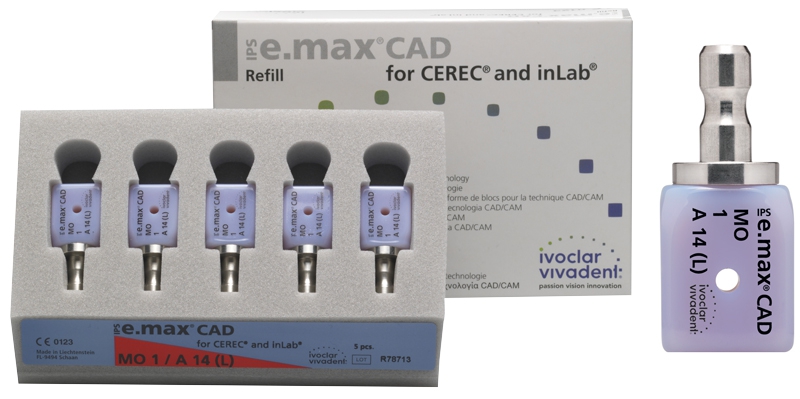 Стоматорг - Блоки IPS e.max CAD for CEREC/inLab MO 0 A14 (S) 5 шт.