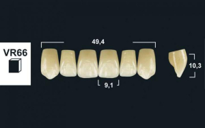 Стоматорг - Зубы Yeti BL3 VR66 фронтальный верх (Tribos) 6 шт.