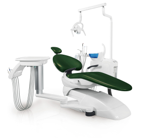 Установка стоматологическая BZ636 plus с боковой нижней подачей цвет Р13 тёмно-зелёный - Fengdan